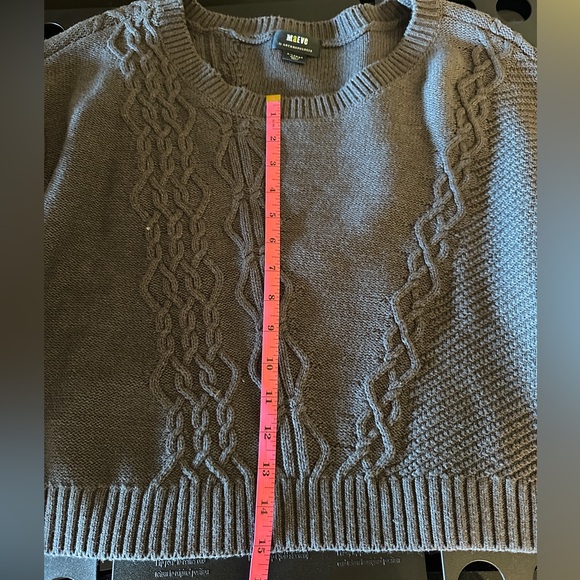 SOLD- 
Anthropologie Maeve Gray Cable Knit Sweater and Skirt Set - Picture 12 of 16